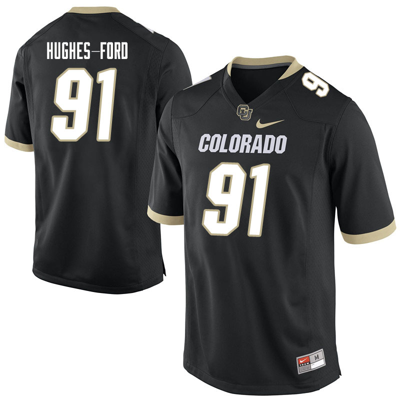Men #91 Seren Hughes-Ford Colorado Buffaloes College Football Jerseys Sale-Black
